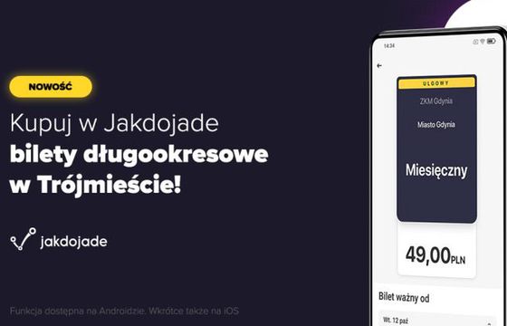 Bilety okresowe dla mieszkańców Trójmiasta w Jakdojade