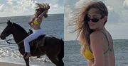 Wiktoria Gąsiewska w bikini i na koniu ZDENERWOWAŁA internautów: "Promowanie takiej rozrywki to KATASTROFA" (FOTO)