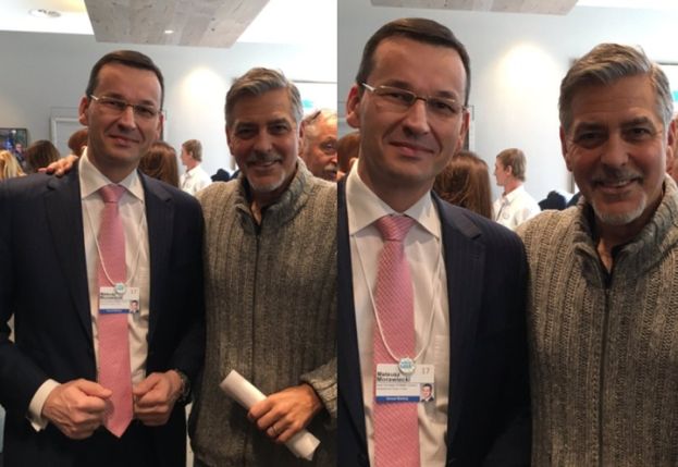 Minister Morawiecki ma zdjęcie z... Georgem Clooneyem! (FOTO)