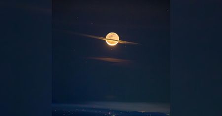 To nie Saturn! Księżyc i chmury dobrze go udały