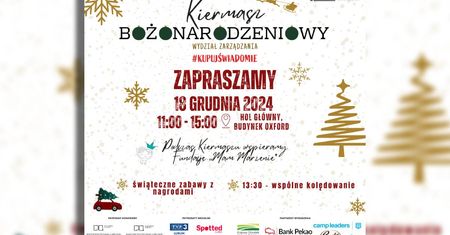 Święta pełne radości i dobroczynności. Kiermasz na Wydziale Zarządzania Politechniki Lubelskiej