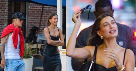 Radosna Hailey Bieber i posępny Justin Bieber mkną na romantyczną kolację w Nowym Jorku (ZDJĘCIA)