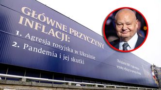 Baner o inflacji na gmachu NBP. Syn architekta: to straszne