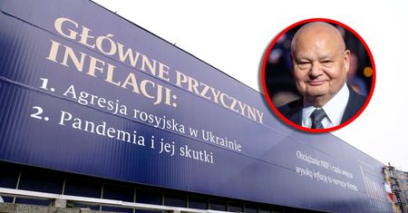 Baner o inflacji na gmachu NBP. Syn architekta: to straszne