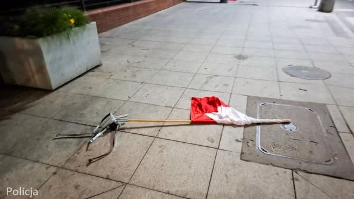 Mężczyzna znieważył flagę narodową