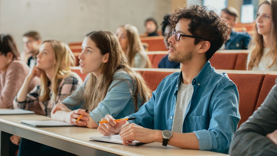 In the Classroom Multi Ethnic Students Listening to a Lecturer and Writing in Notebooks. Smart Young People Study at the College.
Gorodenkoff Productions OU
Modern, academic, academy, adult, asian, auditorium, black, campus, caucasian, class, classroom, college, contemporary, course, desk, diversity, education, educational, exam, faculty, group, hispanic, indoors, institute, learning, lectern, lecture, lecture hall, lecturer, lesson, listening, mixed race, multi ethnic, notebook, notepad, pen, people, person, room, school, sitting, students, study, talking, teaching, test, university, woman, writing, young