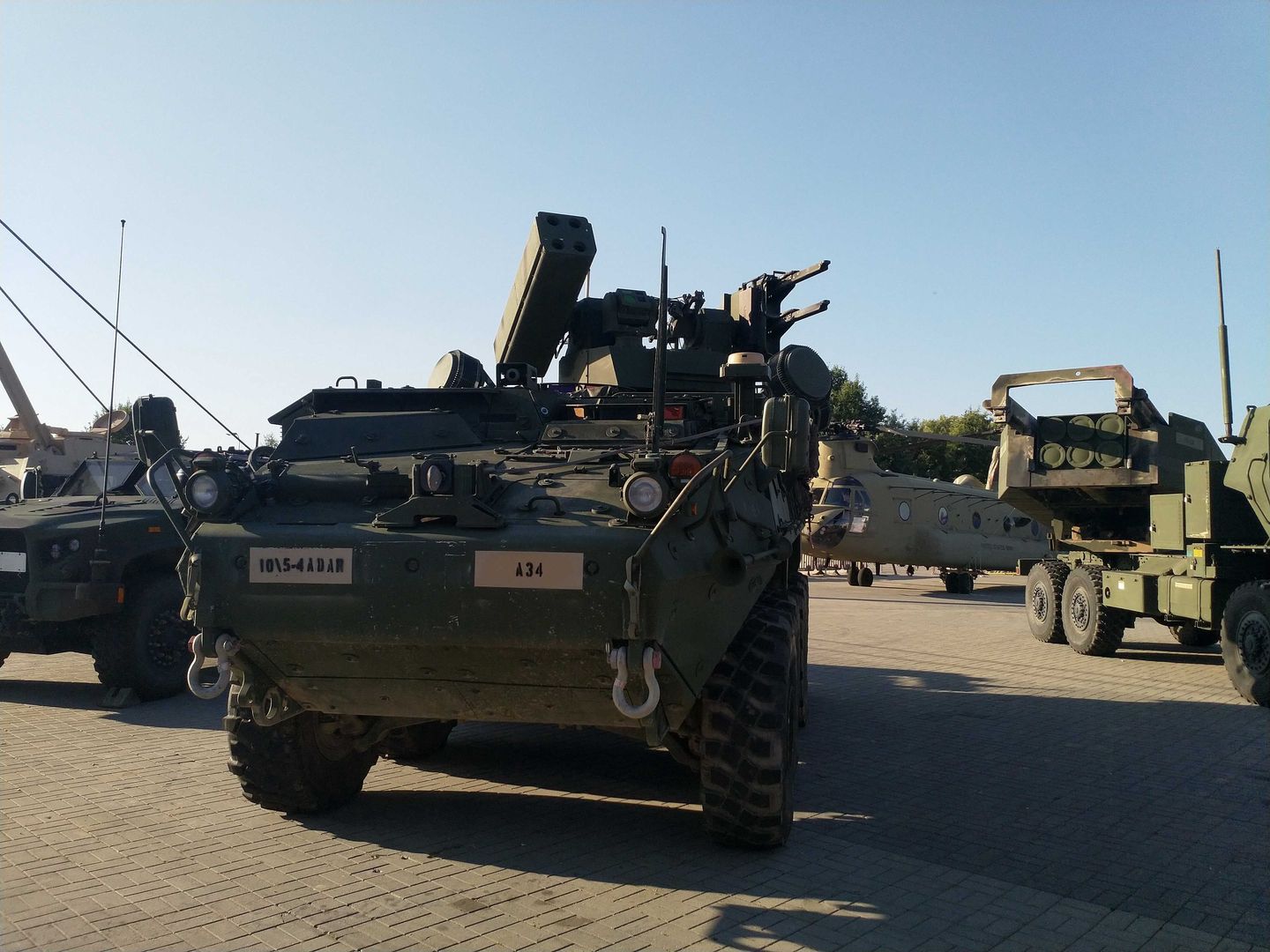 Stryker A1 IM-SHORAD na wystawie US Army podczas targów MSPO 2023.