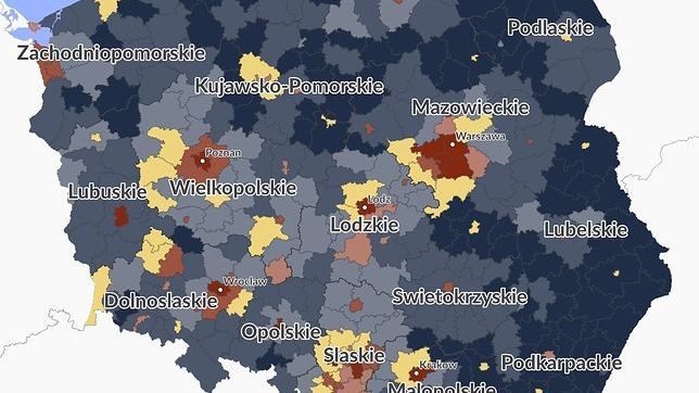 Mapa biedy i bogactwa w Polsce