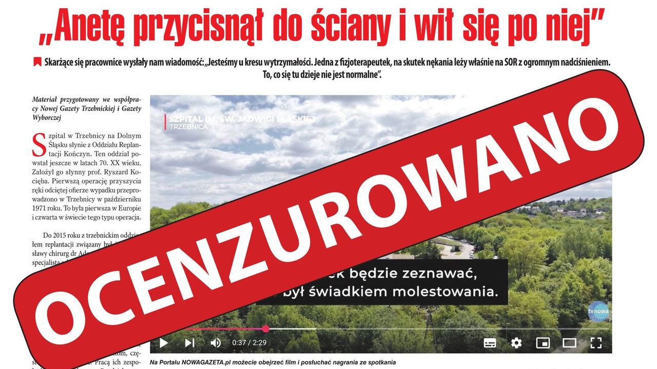 "Skandaliczna sytuacja". Sąd zakazał dziennikarzom publikacji o molestowaniu w szpitalu