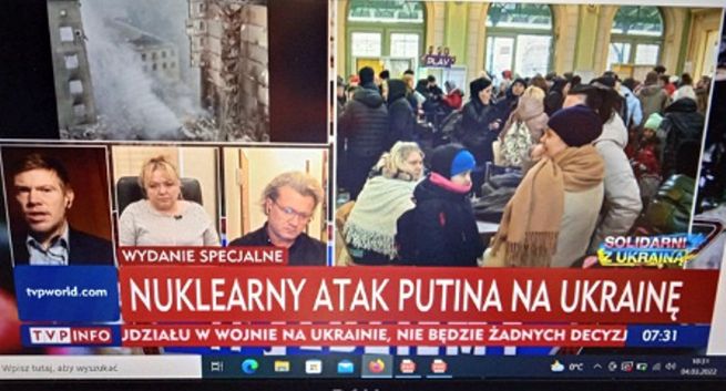 Skarga do KRRiT na pasek TVP Info "nuklearny atak Putina na Ukrainę". TVP: nieprecyzyjna belka