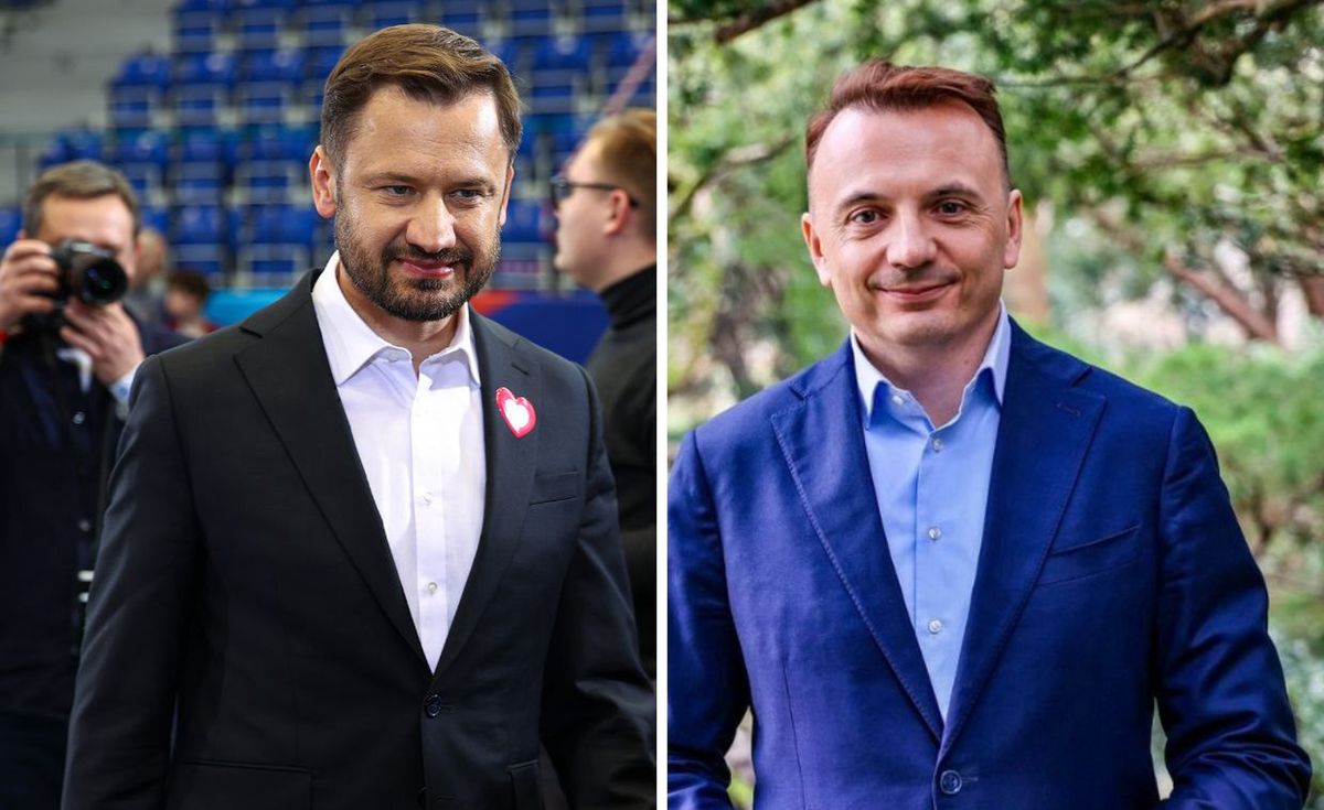 
W wyścigu o fotel prezydenta Krakowa wystartowało ośmiu kandydatów. Po lewej: Aleksander Miszalski, po prawej:  Łukasz Gibała