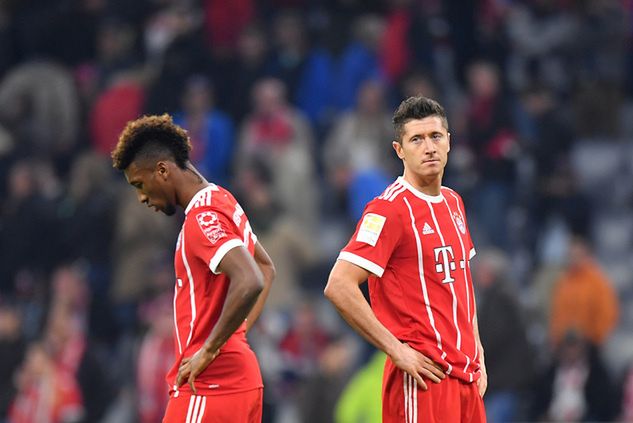 Kingsley Coman i Robert Lewandowski, fot.: Sebastian Widmann/GettyImages