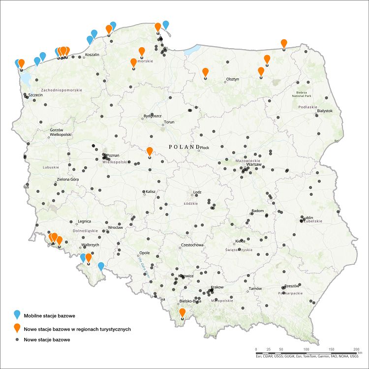 Mapa nowych nadajników na okres wakacyjny