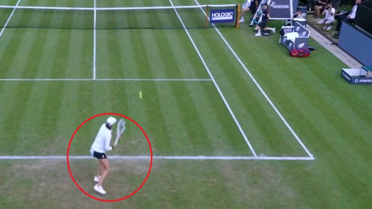 Twitter / WTA / Iga Świątek w meczu z Tatjaną Marią