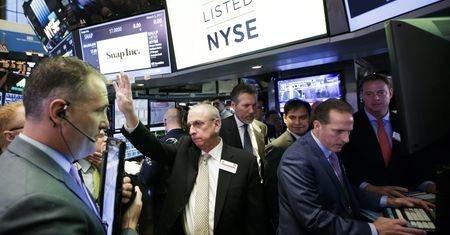 Spadki na Wall Street. Debiut Snap z 44 proc. przebiciem