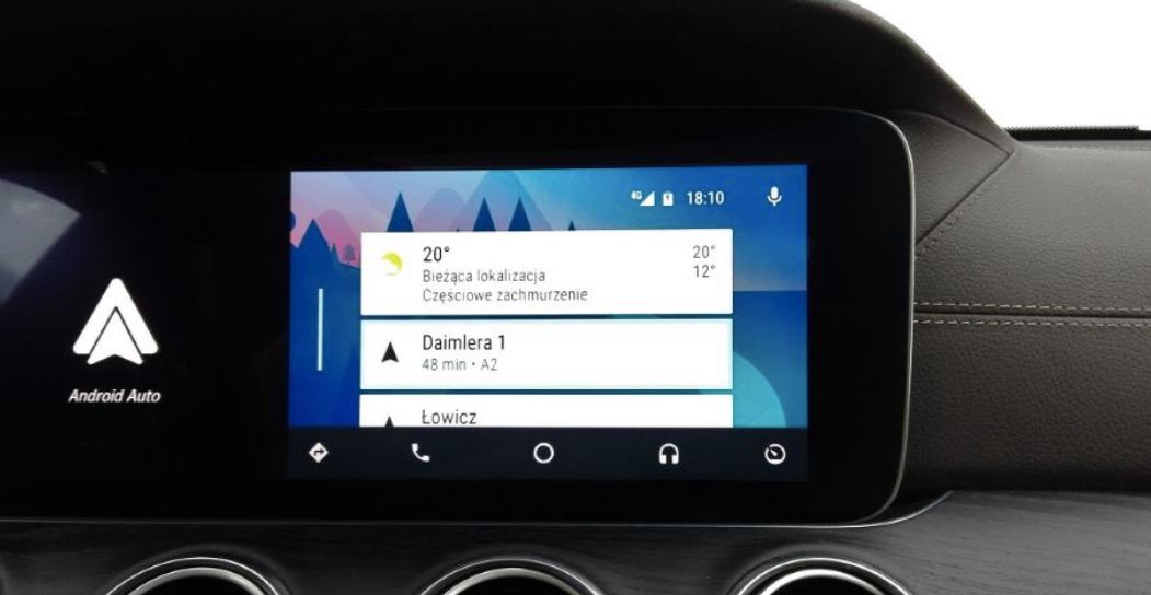 Android Auto w Mercedesie klasy E.