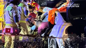 Warszawa: Strażacy 45 minut wycinali z wraku kierowcę BMW