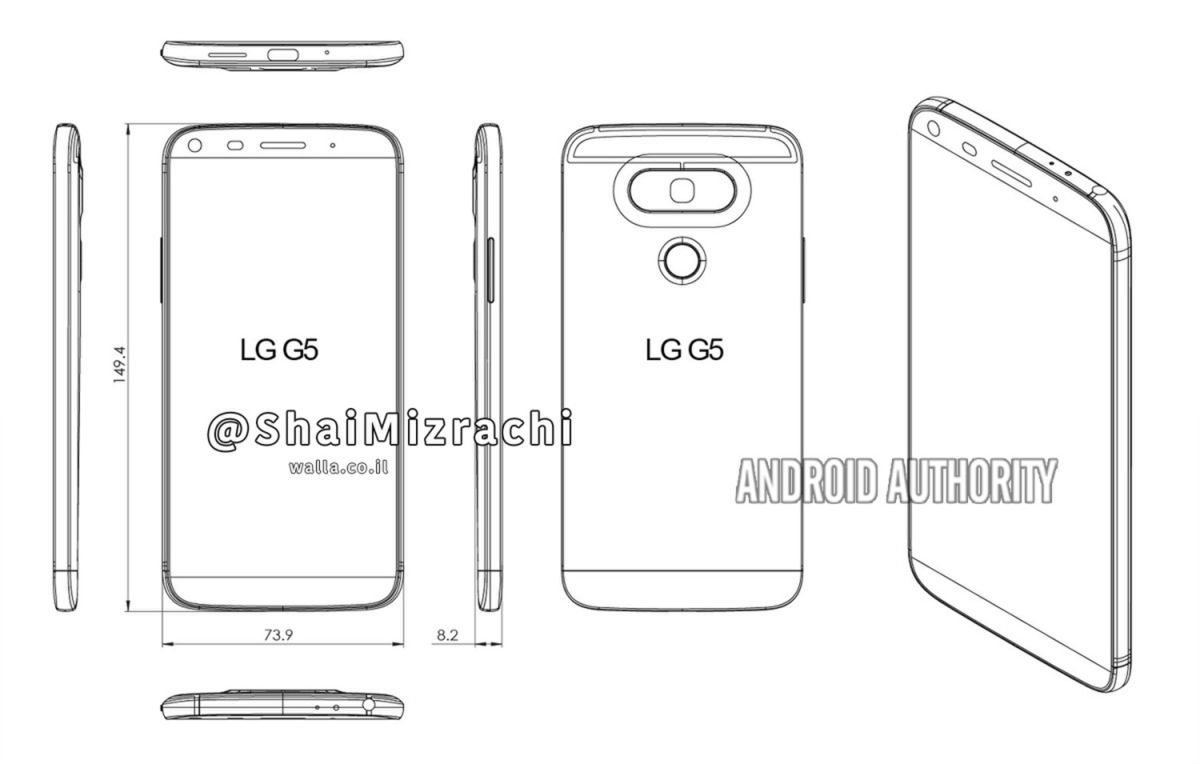 Szkice zdradzające wygląd LG G5 przed oficjalną premierą