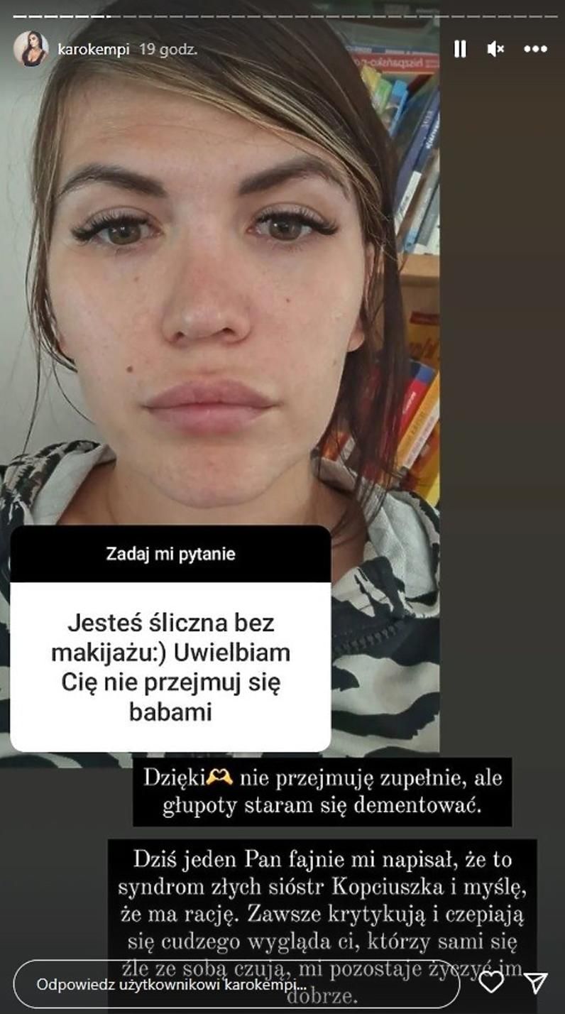 Karolina Kempińska otwiera się przed obserwującymi