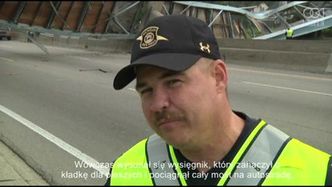 Most zawalił się na autostradę