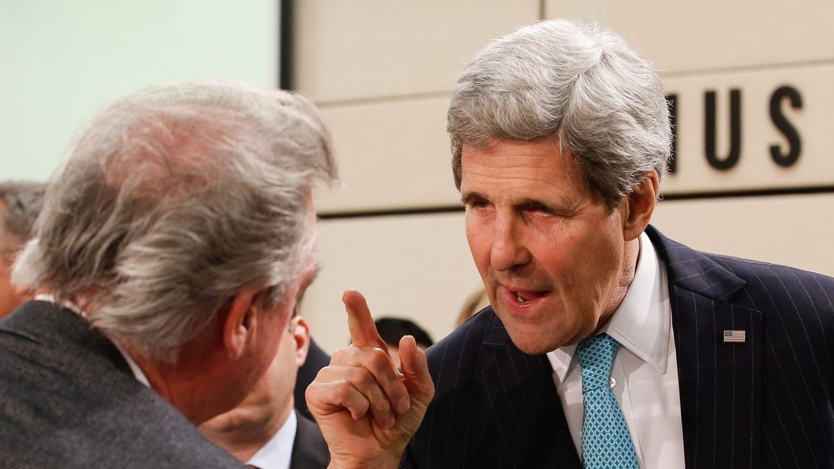 John Kerry wykorzystuje spotkanie w Brukseli,</br>by namówić Unię do zaostrzenia sankcji