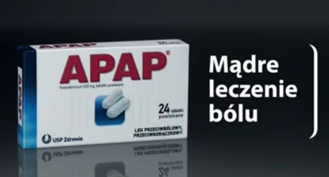 „Mądre leczenie bólu” reklamuje Apap (wideo)