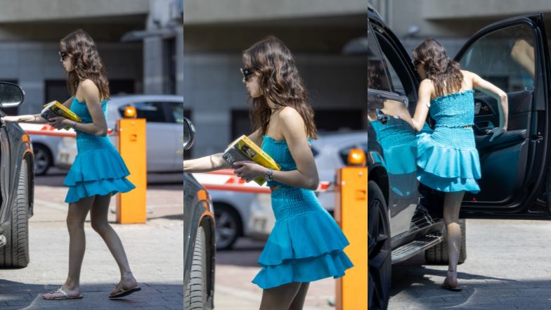 Roksana Węgiel mknie do samochodu z nietęgą miną w okularach za 1500 złotych