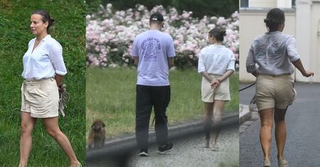 Anna Mucha i Jakub Wons uciekają przed ulewą po romantycznym spacerze