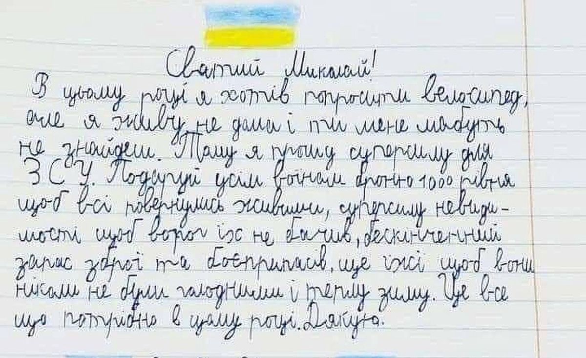List do św. Mikołaja z Ukrainy. Serce pęka
