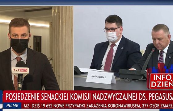 TVP Info bez transmisji z senackiej komisji ds. Pegasusa, w „Wiadomościach” tylko wzmianki