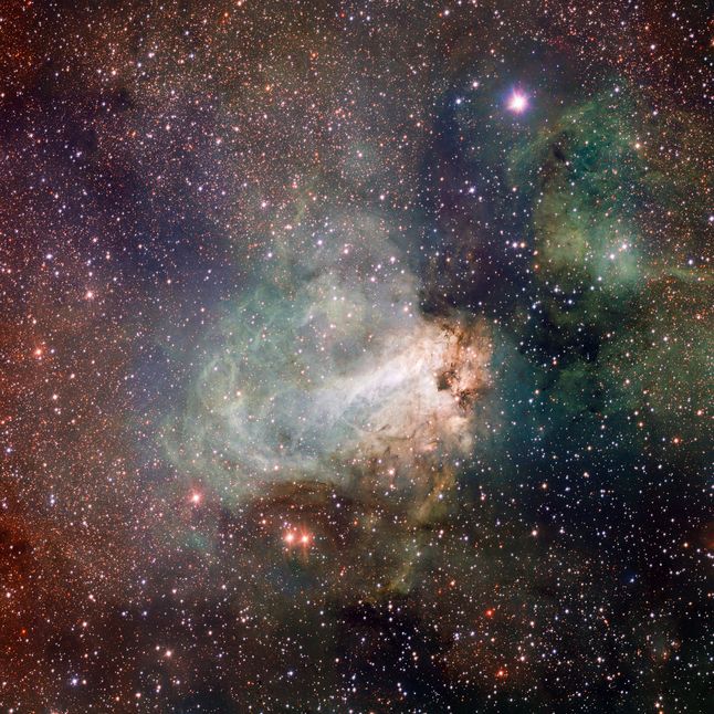 Mgławica Omega (Messier 17) - Fot. na lic. CC 3.0; ESO/INAF-VST/OmegaCAM