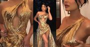 Kylie Jenner przyszła na ślub Bieberów w sukni ODSŁANIAJĄCEJ KAWAŁEK PIERSI. Chciała przyćmić pannę młodą? (FOTO)