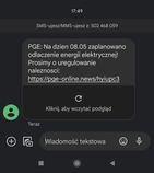 Fałszywy SMS o odłączeniu energii elektrycznej