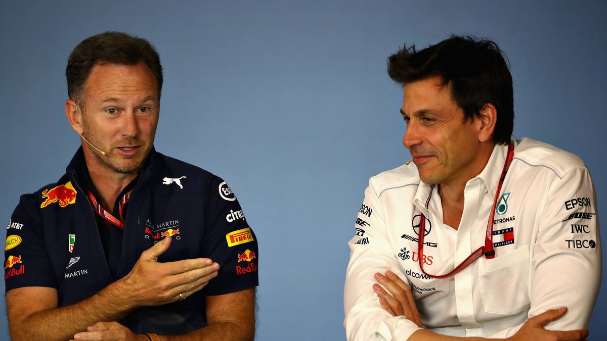 Materiały prasowe / Red Bull / Na zdjęciu: Christian Horner (po lewej) i Toto Wolff
