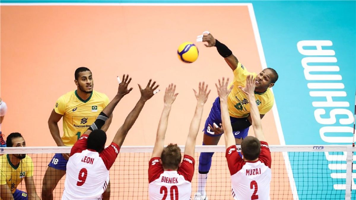 Materiały prasowe / FIVB / Na zdjęciu: mecz Polska - Brazylia