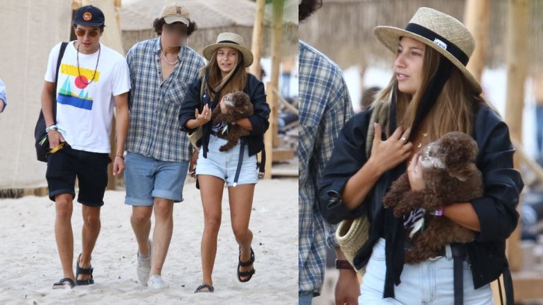 Julia Wieniawa i Nikodem Rozbicki dokazują na plaży w Gdyni w towarzystwie Jessiki Mercedes i Kuby Karasia