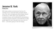 Zmarł Jerome York - członek zarządu Apple, znany biznesman