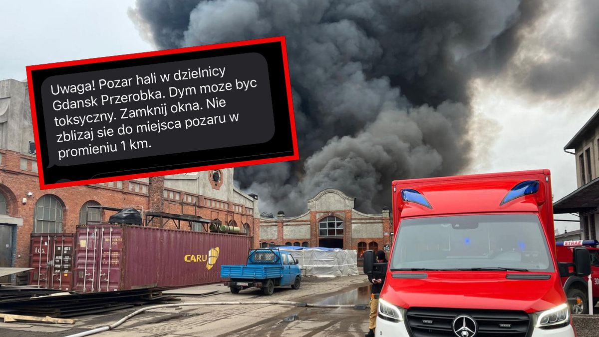 Alert RCB w związku z pożarem hali