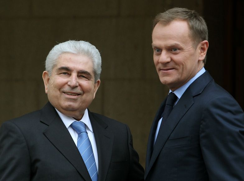 Prezydent Cypru Dimitris Christofias<br> i premier Donald Tusk