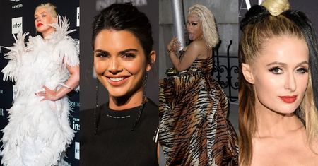 Christina Aguilera w piórach, elegancka Kendall Jenner, drapieżna Nicki Minaj i tłum innych celebrytek na gali "Harper's Bazaar" (ZDJĘCIA)