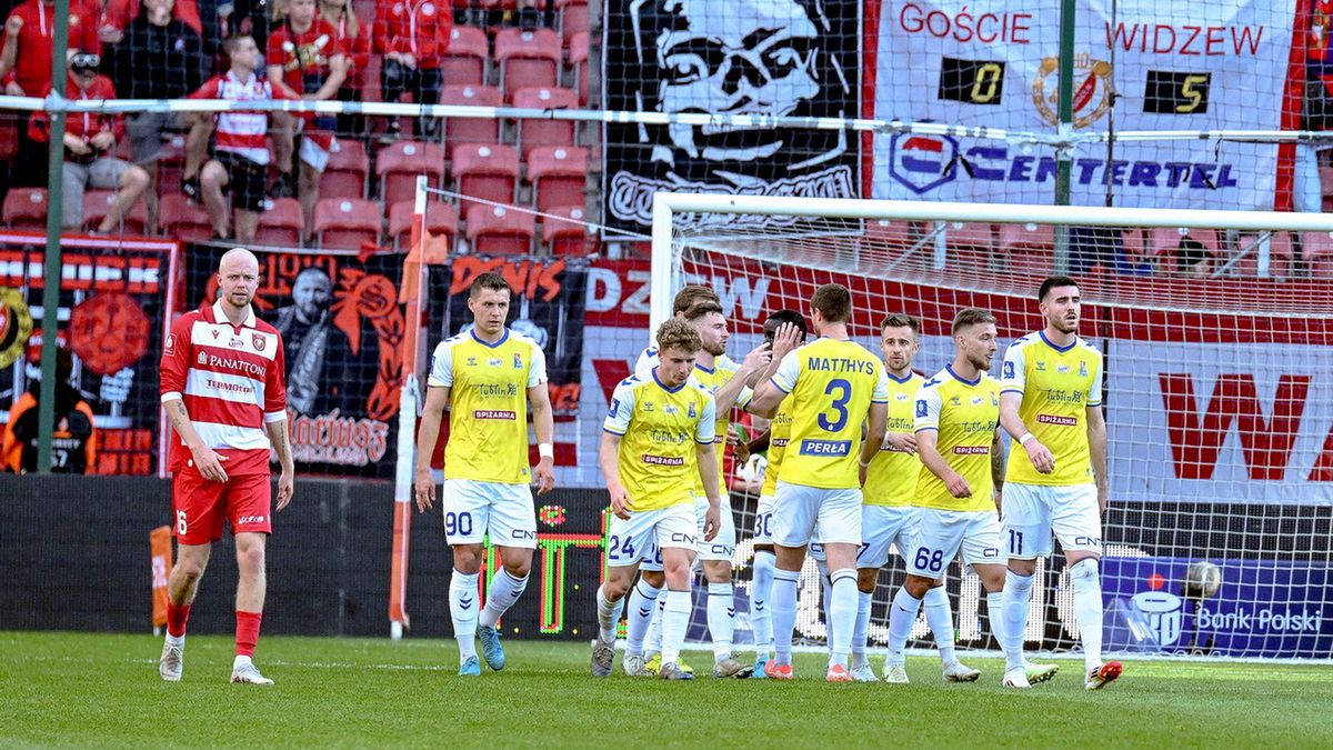 WP SportoweFakty / Paweł Piotrowski / Piłkarze Motoru Lublin w meczu z Widzewem Łódź