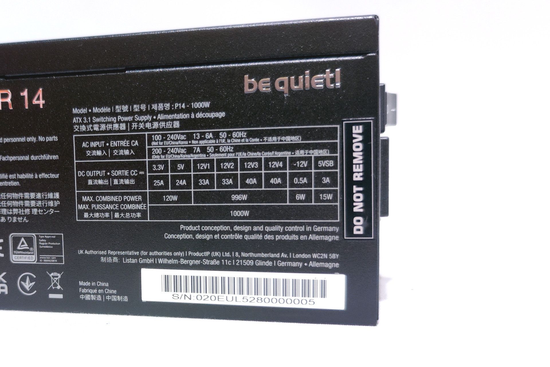 be quiet! Dark Power 14 1000W