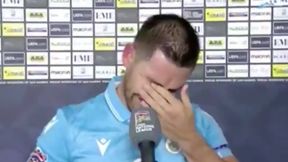 Liga Narodów UEFA: piłkarz rozpłakał się przed kamerą. Całkowicie się rozkleił