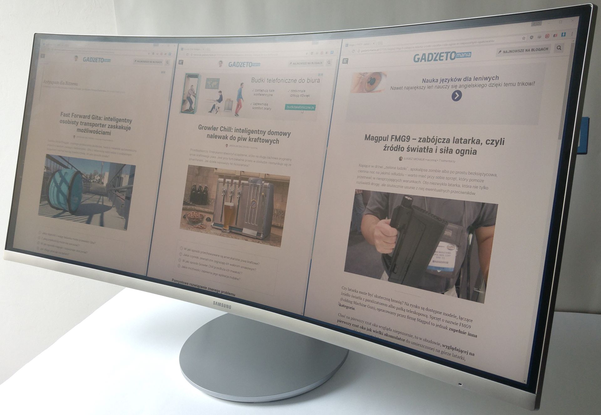 Samsung CF791: test zakrzywionego monitora 34” z technologią kwantowej kropki 9