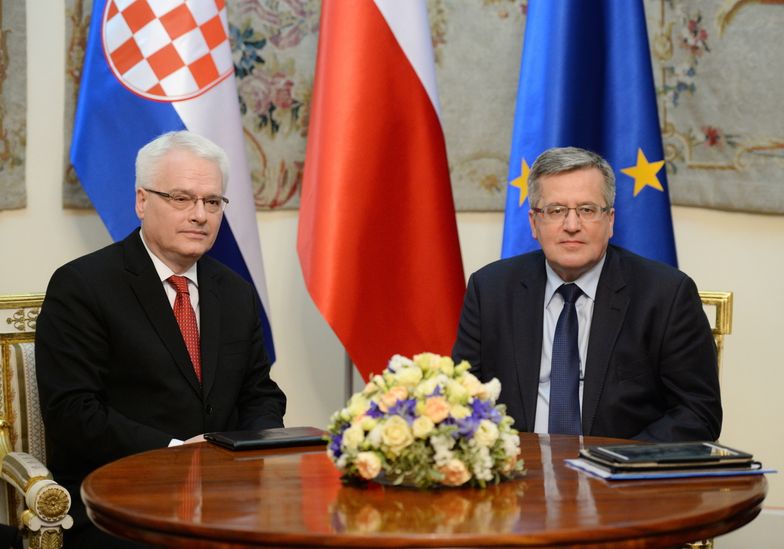 Bronisław Komorowski z prezydentem Chorwacji o szczycie w Wilnie