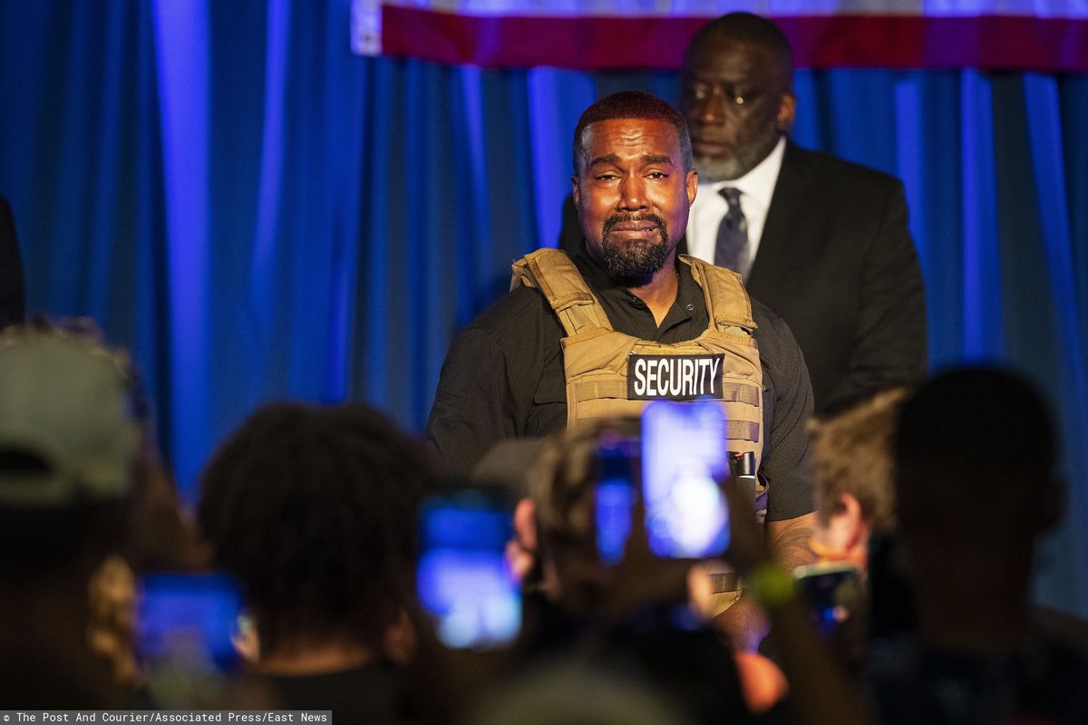 Kanye West podczas swojego pierwszego spotkania wyborczego
