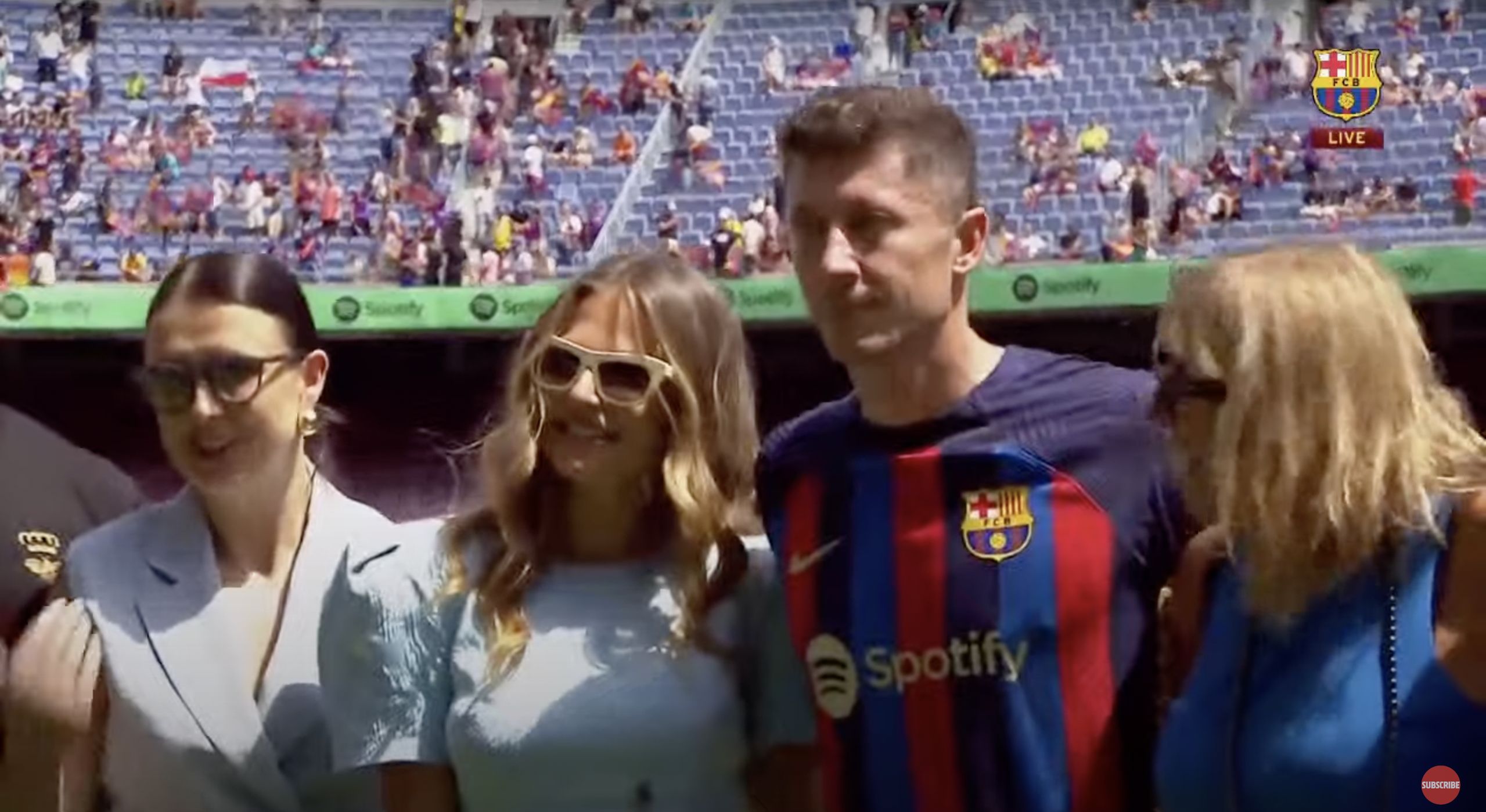 Lewandowscy na Camp Nou