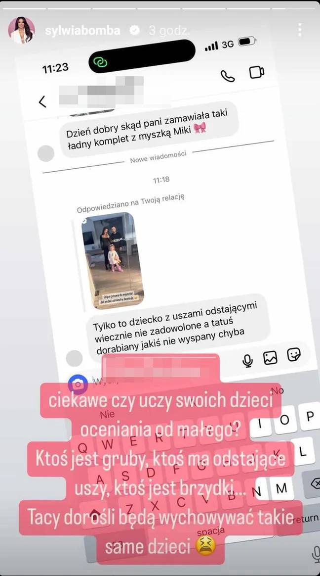 Sylwia Bomba reaguje na obrzydliwy komentarz uderzający w jej 5-letnią córkę