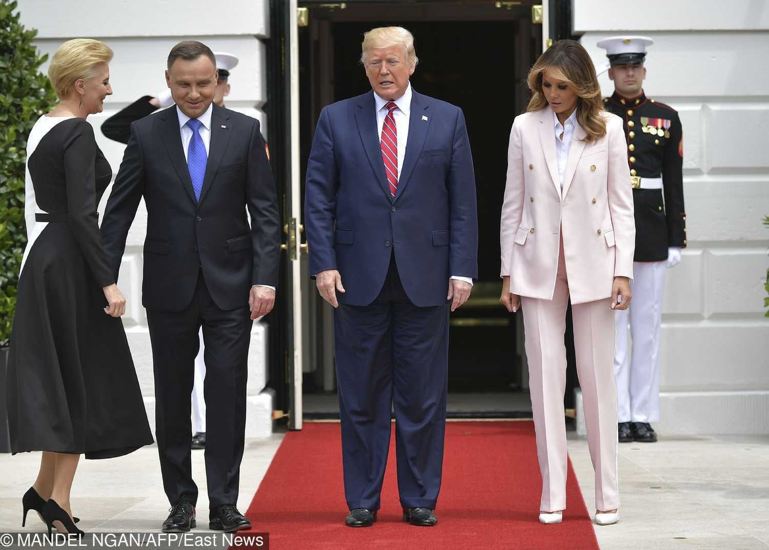 Agata Duda i Andrzej Duda na spotkaniu z Melanią i Donald Trump