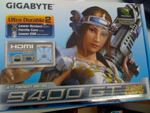 ATI RADEON NVIDIA GEFORCE 9400GT od GIGABYTE